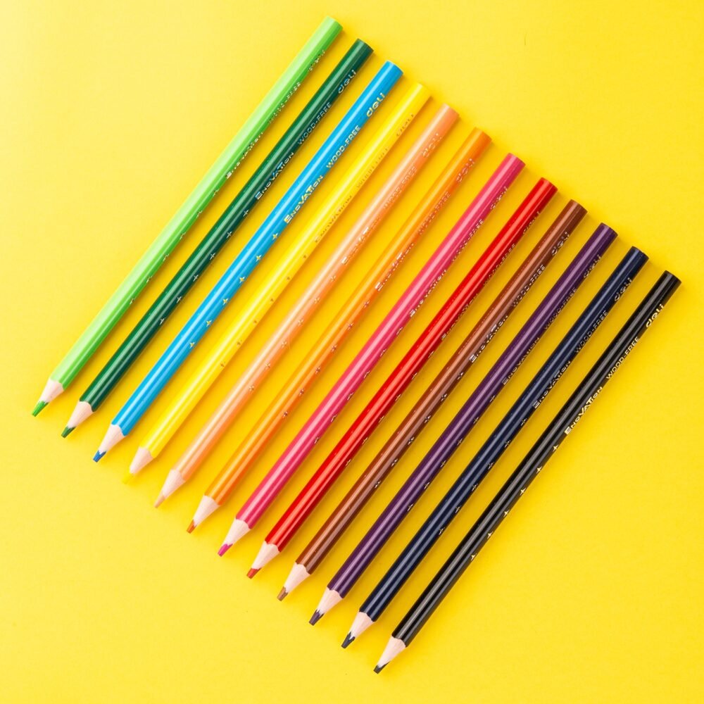 ديلي أقلام تلوين بلاستيك طويل - إينوڤيشن علبة اسطوانية - 24 لون Ec112-24